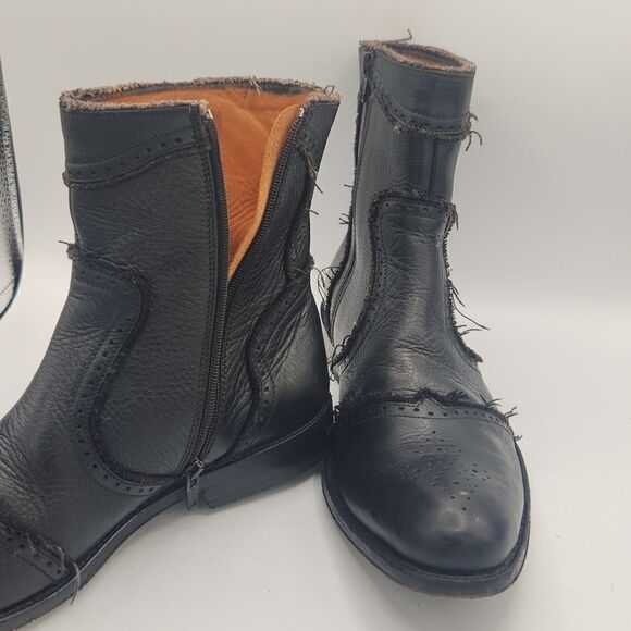 Blackstone Leather Distressed wingtip Western Boots - Picture 5 of 9